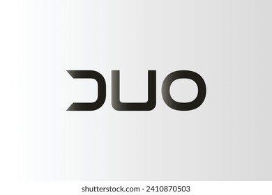 logotype duo typography logo design vector