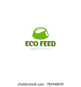 Logotype eco feed, logo vector for shop, store, logistic, delivery