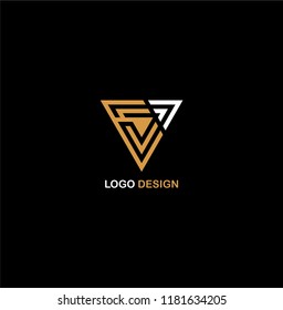 logotype with elegant design forming the letter V