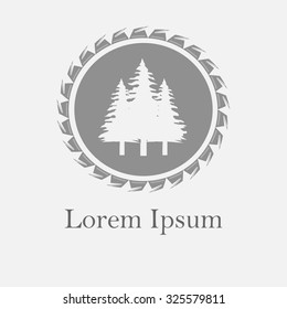 Logotype elements  for sawmill  and wood masters