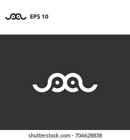 logotype elephant and moustache concept