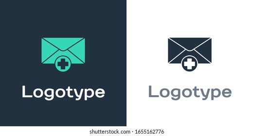 Logotype Envelope icon isolated on white background. Received message concept. New, email incoming message, sms. Mail delivery service. Logo design template element. Vector Illustration