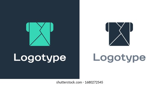 Logotype Envelope icon isolated on white background. Email message letter symbol. Logo design template element. Vector Illustration