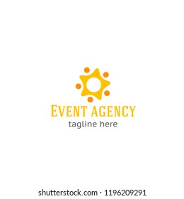 Logotype event agency, logo vector for shop, store, agency, party organization