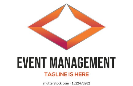 Logotype event company, logo vector for shop, store, agency, party organisation, 
