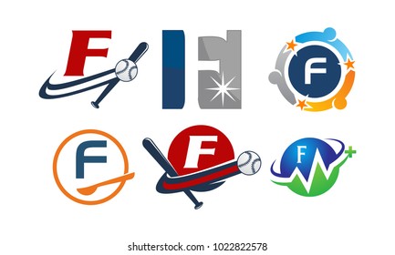 Logotype F Modern Template Set