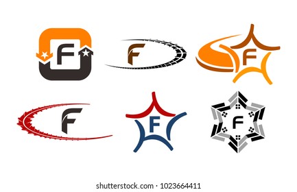 Logotype F Modern Template Set