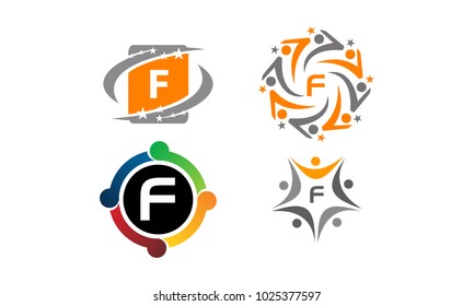 Logotype F Modern Template Set