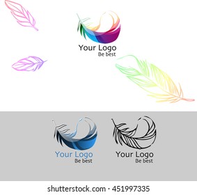 Logotype with feather