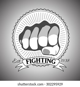 Logotype Of Fight Club Black And White