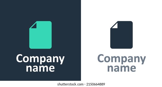 Logotype File document icon isolated on white background. Checklist icon. Business concept. Logo design template element. Vector