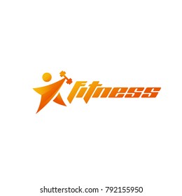 Logotype fitness, logo vector for do figure, do sports, gym, coach