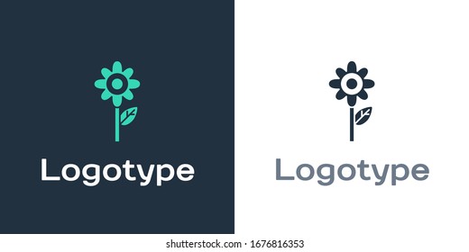 Icono de Flor de logotipo aislado en fondo blanco. Elemento de plantilla de diseño del logotipo.  Ilustración vectorial
