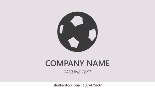 Logotype of football ball icon. Home symbol illustration search. Brand mark company clear logo design with copy space for text. Refer template website icon simple sign. Trends icon design.