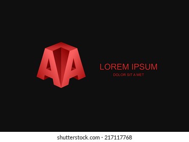 Logotype in the form of the letter "A", Abstract stylized business logo idea, Vector illustration Eps 10