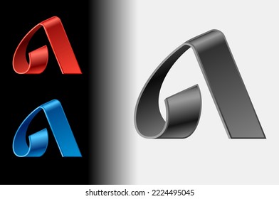 Logotype in the form of the letter "A", Abstract stylized business logo idea, Vector illustration