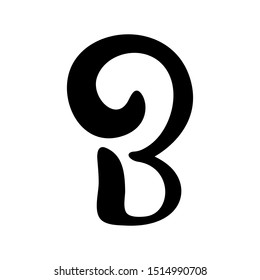 Logotype in the form of the letter B, Abstract stylized business logo idea, Vector illustration