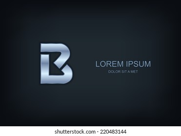 Logotype in the form of the letter "B", Abstract stylized business logo idea, Vector illustration Eps 10