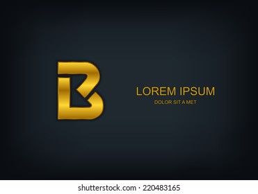 Logotype in the form of the letter "B", Abstract stylized business logo idea, Vector illustration Eps 10