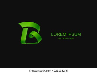 Logotype in the form of the letter "B", Abstract stylized business logo idea, Vector illustration Eps 10