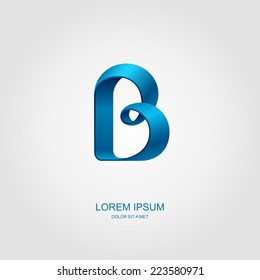 Logotype in the form of the letter "B", Abstract stylized business logo idea, Vector illustration Eps 10