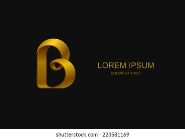 Logotype in the form of the letter "B", Abstract stylized business logo idea, Vector illustration Eps 10