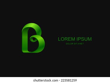 Logotype in the form of the letter "B", Abstract stylized business logo idea, Vector illustration Eps 10