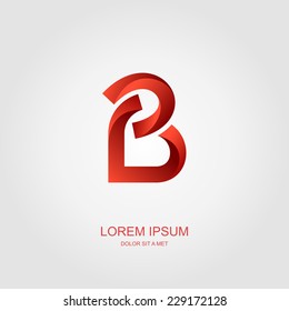 Logotype in the form of the letter "B", Abstract stylized business logo idea, Vector illustration Eps 10