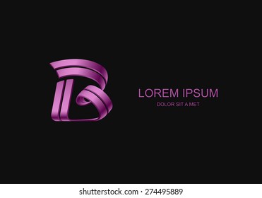 Logotype in the form of the letter B, Abstract stylized business logo idea, Vector illustration Eps 10