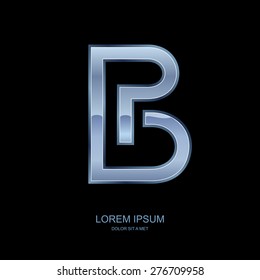Logotype in the form of the letter "B", Abstract stylized business logo idea, Vector illustration Eps 10