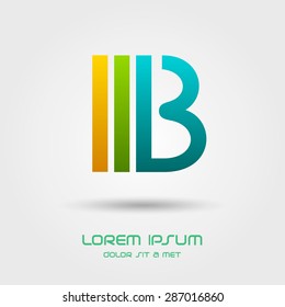Logotype in the form of the letter "B", Abstract stylized business logo idea, Vector illustration Eps 10