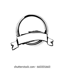 logotype frame ribbon hand drawn