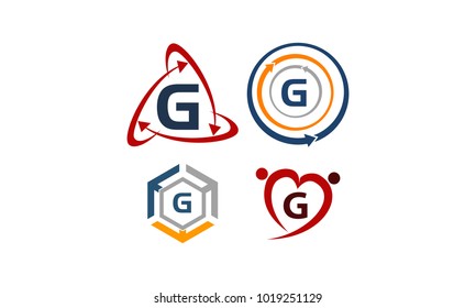 Logotype G Modern Template Set