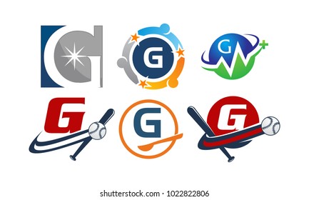 Logotype G Modern Template Set