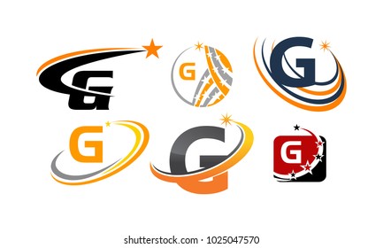 Logotype G Modern Template Set