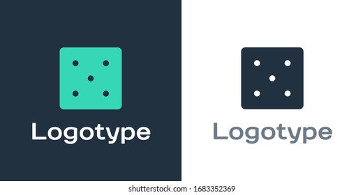 Logotipo Icono de dados de juego aislado en fondo blanco. Juegos de casino. Elemento de plantilla de diseño del logotipo. Ilustración vectorial
