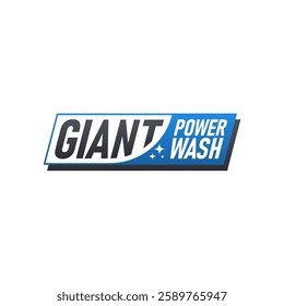 Logotype of giant logo design template. Business brand identity logo design with text Giant Power Wash logotype