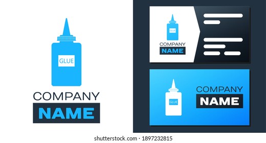 Logotype Glue icon isolated on white background. Logo design template element. Vector.