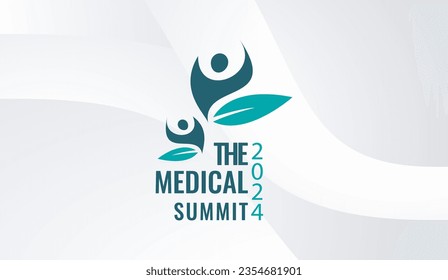 Logotype graphic design of annual event summit and title made for the healthcare medical theme - annual convention for doctors and nurses