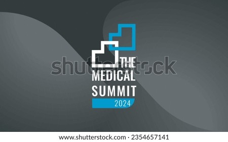 Logotype graphic design of annual event summit and title made for the healthcare medical theme - annual convention for doctors and nurses