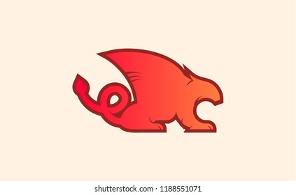 Logotype griffon. Vector illustration