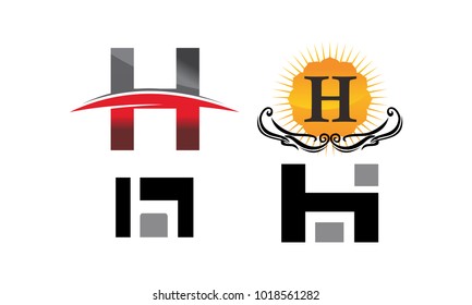 Logotype H Modern Template Set