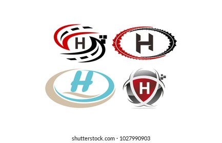Logotype H Modern Template Set