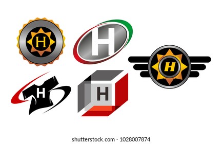 Logotype H Modern Template Set