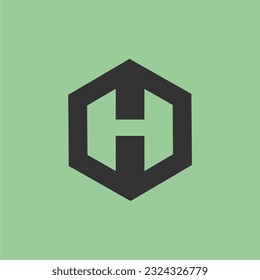 Logotype H typography alphabet icon vector template