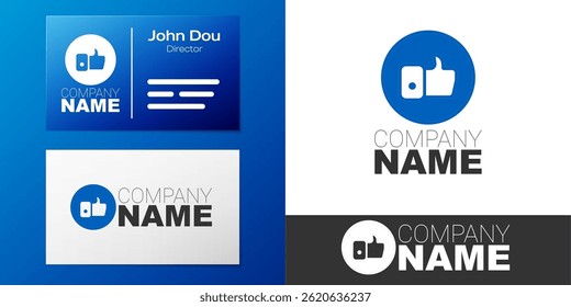 Logotype Hand like icon isolated on white background. Logo design template element. Vector