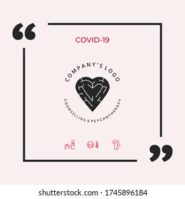 Logotype - a heart with the labirint - a symbol of the search for love, happiness, rapport. Graphic elements for your design