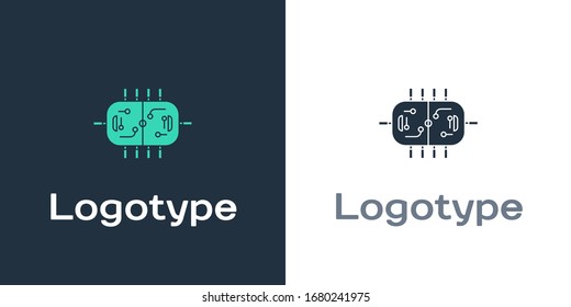 Logotype Hockey table icon isolated on white background. Logo design template element. Vector Illustration