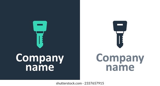 Logotipo Icono de la cerradura de la puerta del hotel aislado en fondo blanco. Elemento de plantilla de diseño de logotipo. Vector