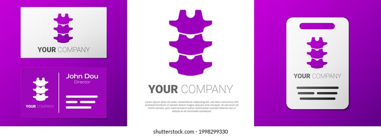 Logotype Human spine icon isolated on white background. Logo design template element. Vector